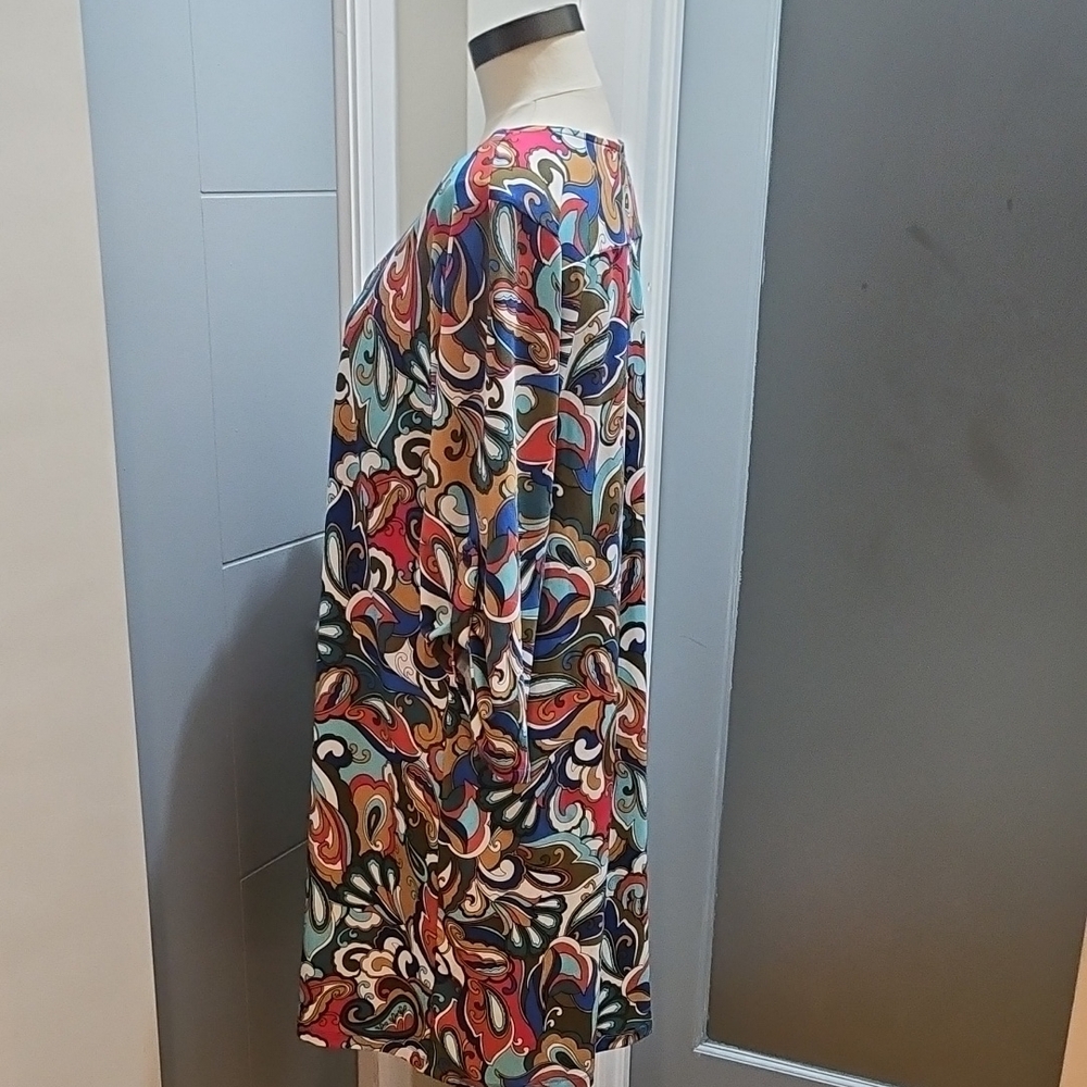 Tacera Colorful Abstract Pattern Dress - Picture 5 of 6
